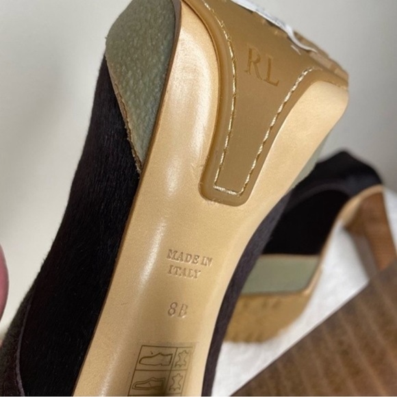 RALPH LAUREN PURPLE ‘Eloise’ Bordeaux Bootie. Purple Calf Hair Heels 🤩. Size 8B - Picture 12 of 14